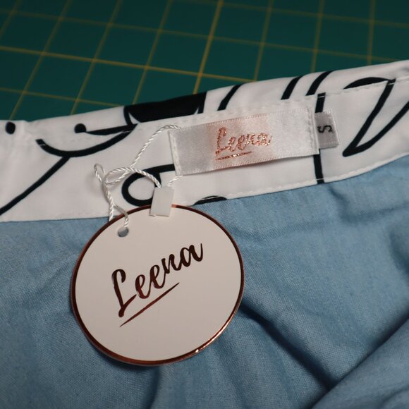 Leena Two-Tone‎ Shirt Dress Womens Demure Statement Creative Playful Artist NWT - Picture 2 of 13